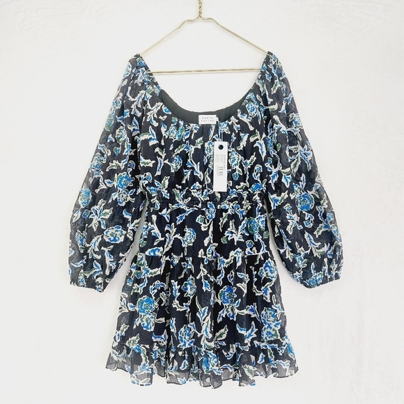 New TANYA TAYLOR Edita Floral Silk Blend Fit and Flare Dress P5500 - Picture 2 of 10